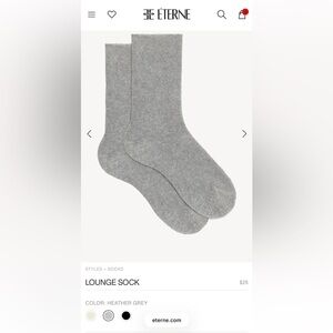 Eterne Soft & Cozy Lounge Socks Grey LOT OF 7 DEEP DISCOUNT NEW NEVER OPENED